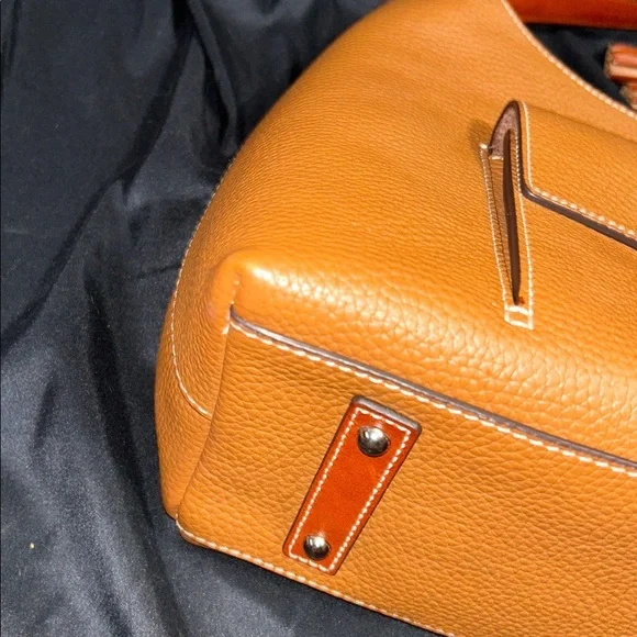Dooney & Bourke Large Cambridge Brown‎ Pebbled Leather Hobo Shoulder NWOT $329 - Picture 11 of 11